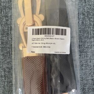 2 Pack Elastic Skinny Belt